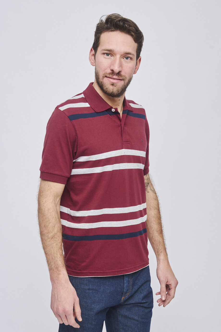 Polo rayada de jersey