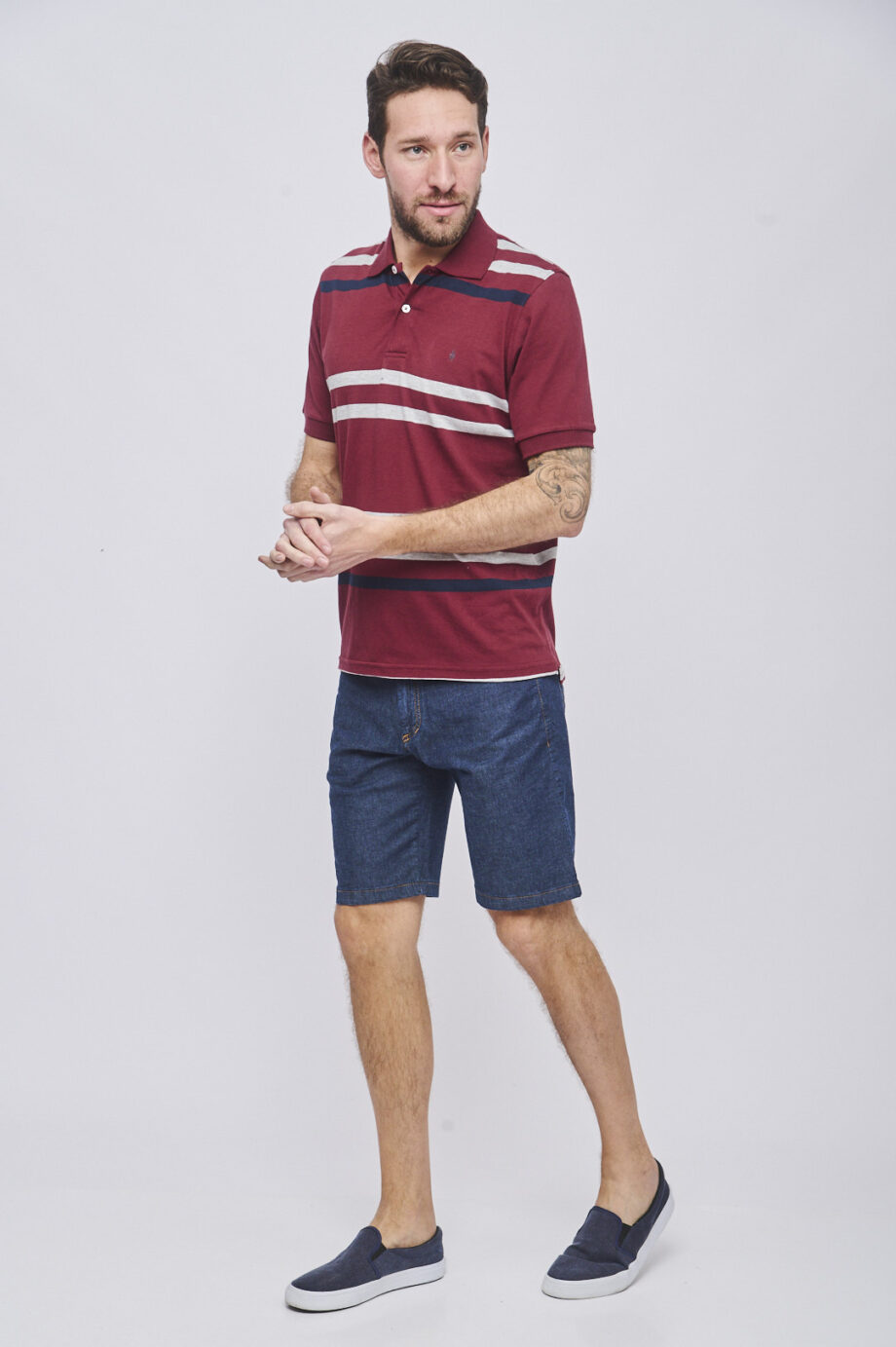 Polo rayada de jersey