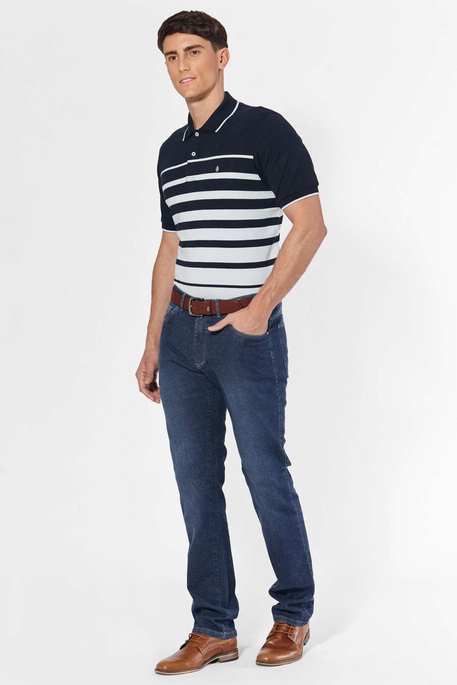 Polo rayada de jersey