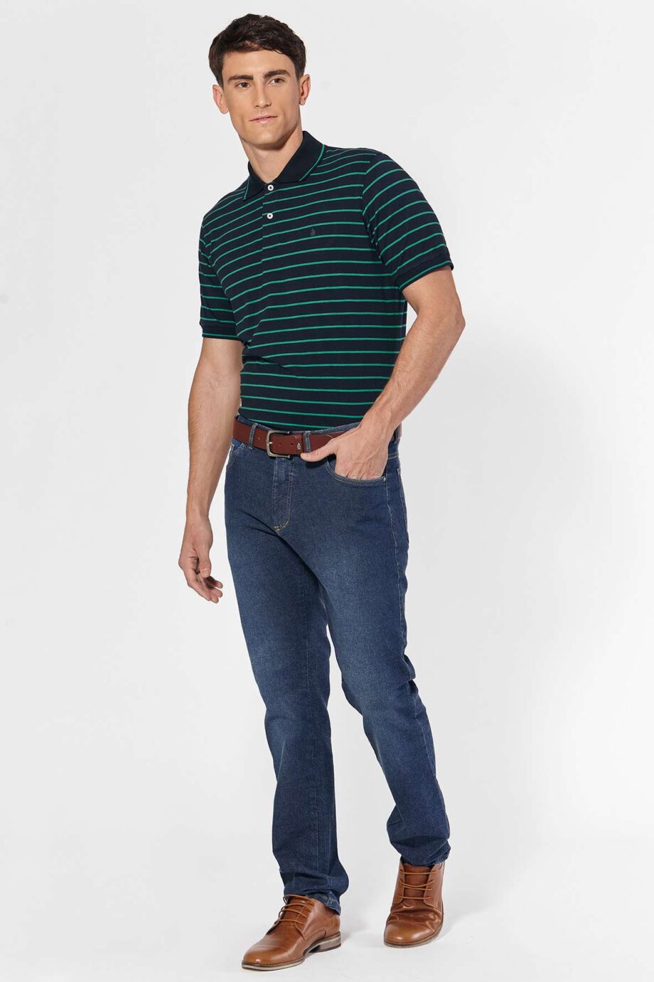 Polo rayada de jersey