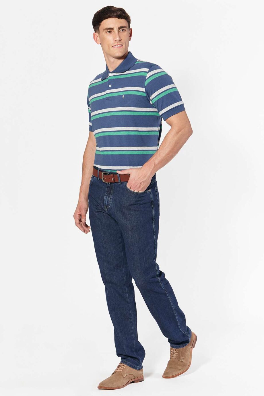 Polo rayada de jersey