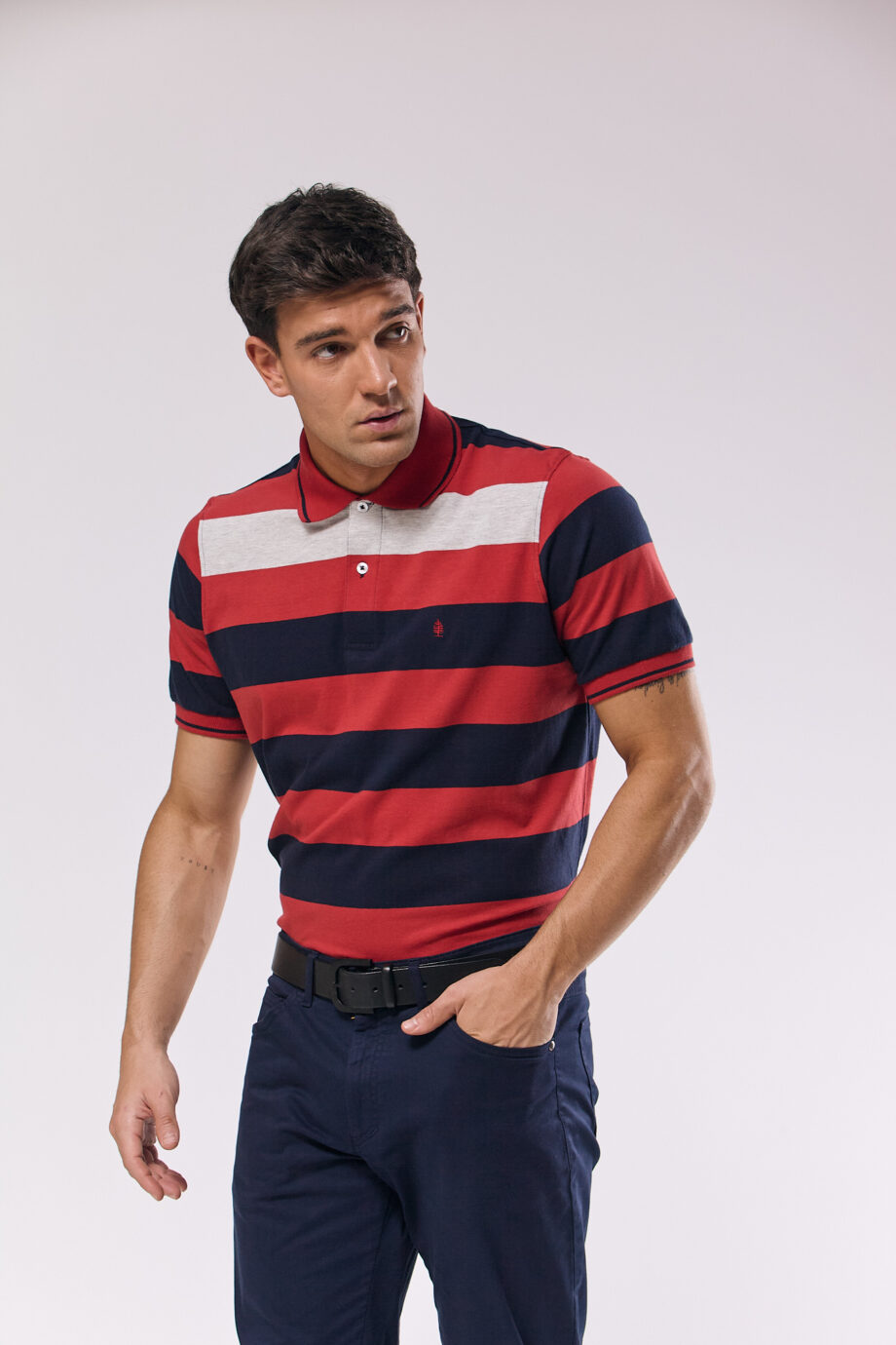 Polo rayada de jersey