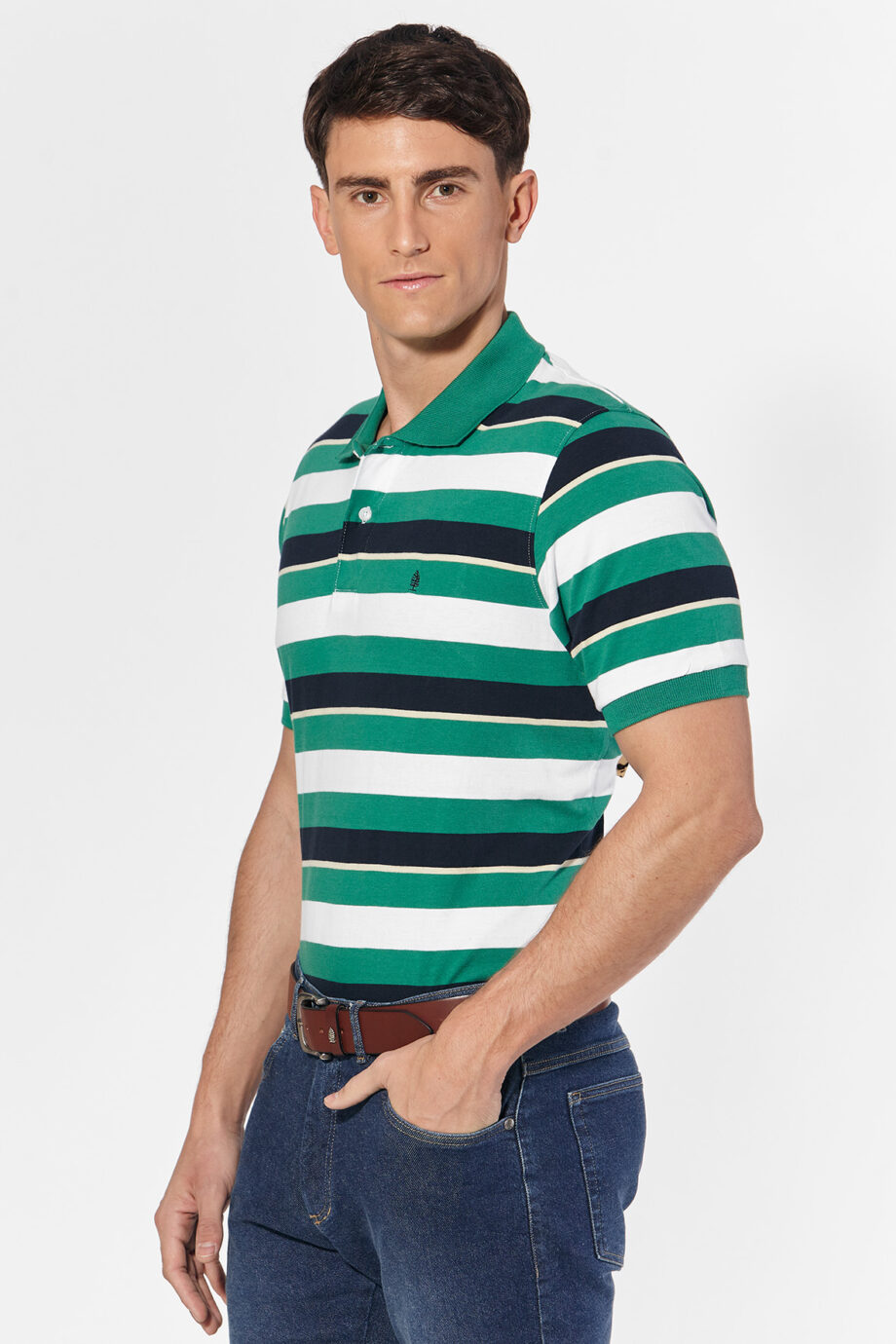Polo rayada de jersey