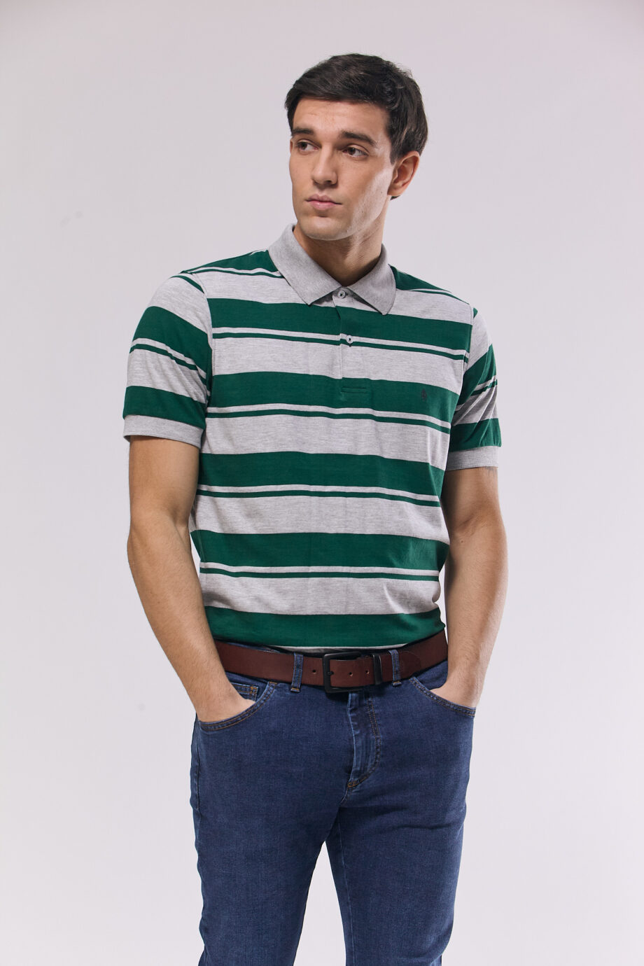 Polo rayada de jersey