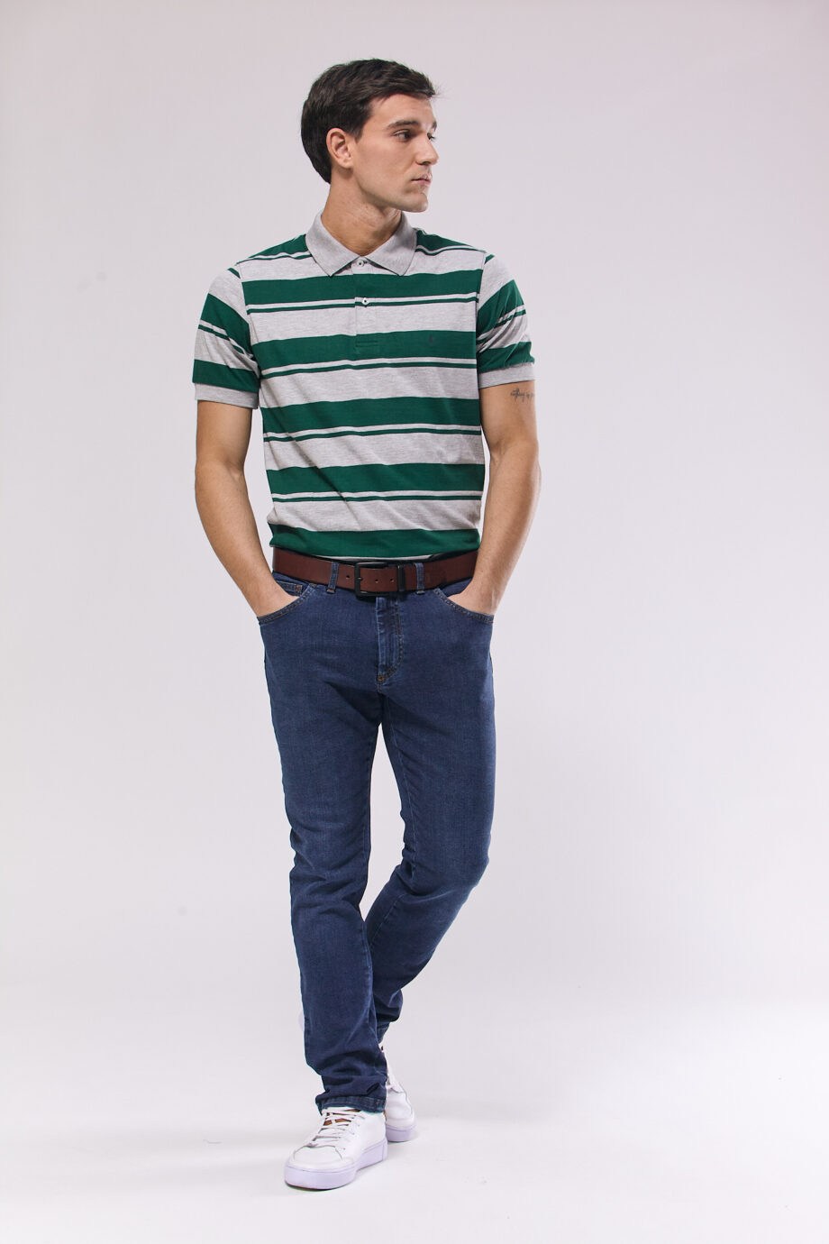 Polo rayada de jersey