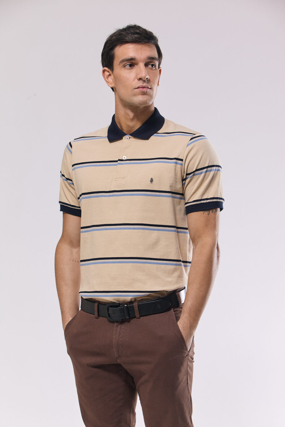 Polo rayada de jersey