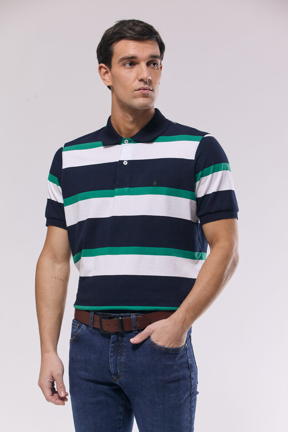 Polo rayada de jersey