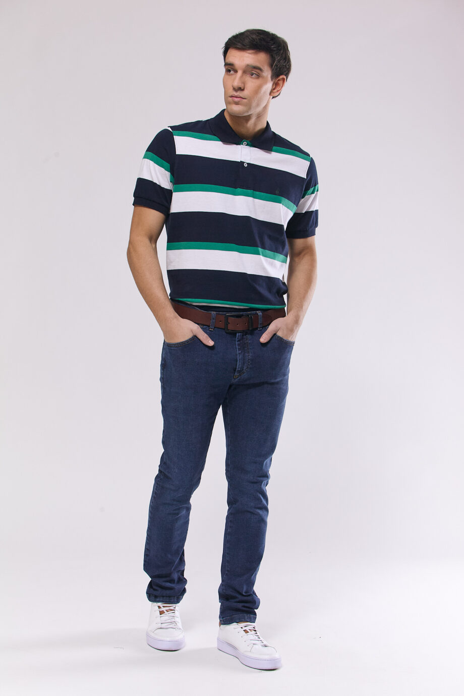 Polo rayada de jersey