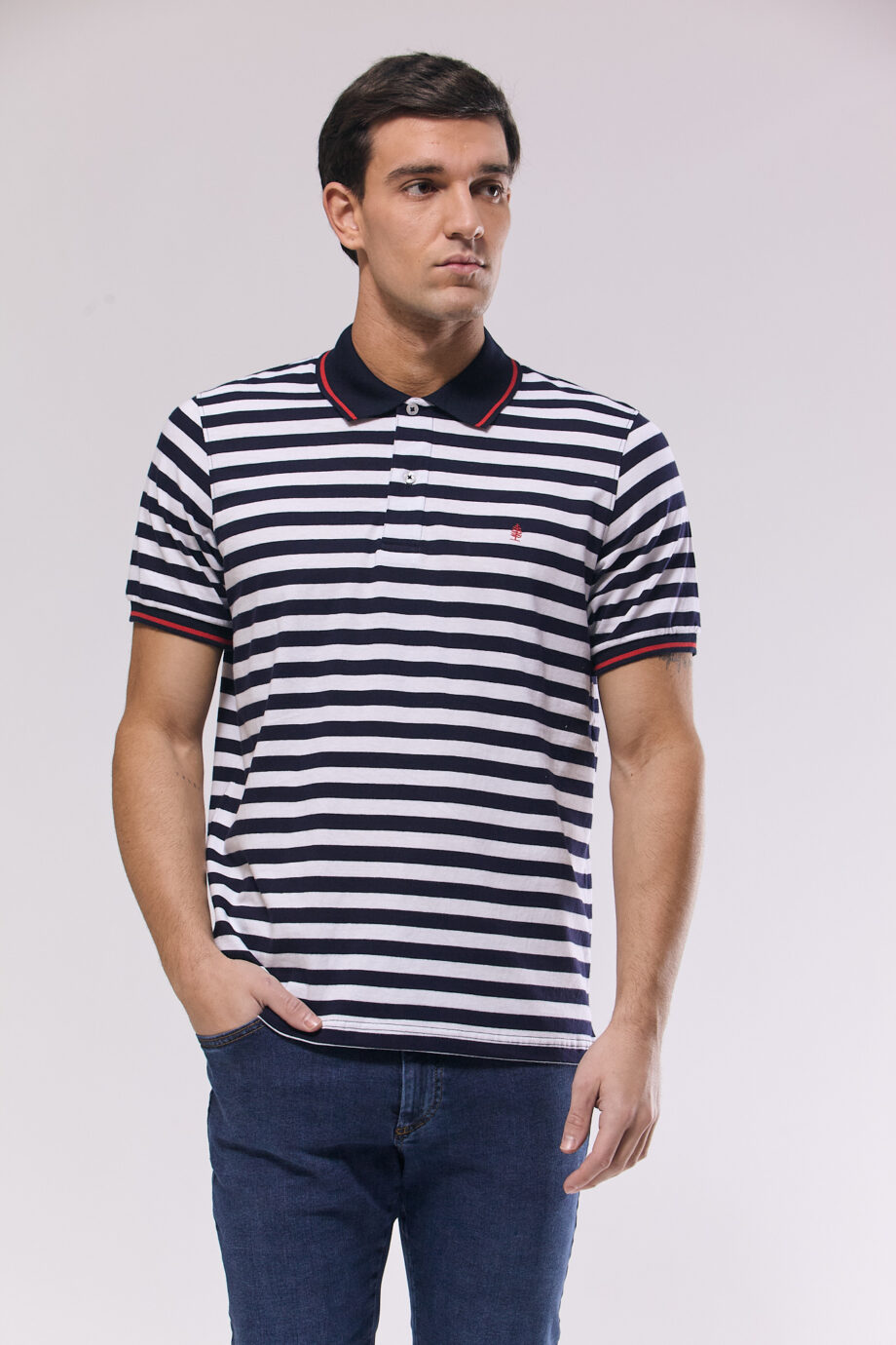 Polo rayada de jersey