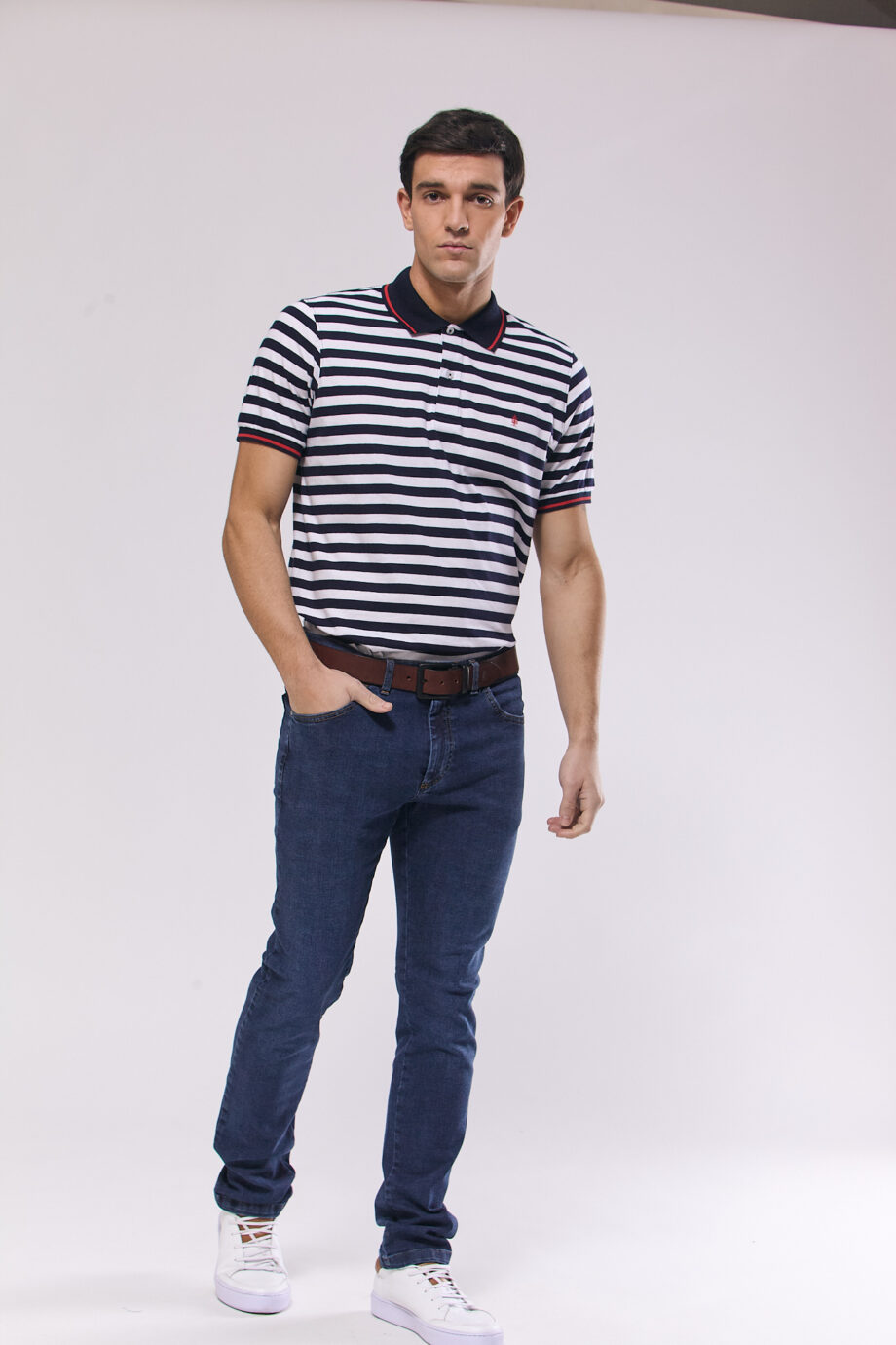 Polo rayada de jersey