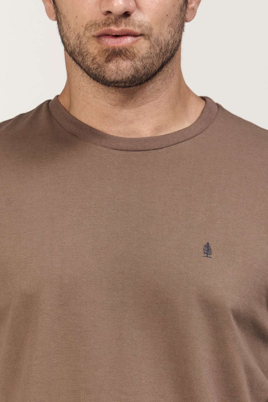 Remera escote redondo lisa de jersey
