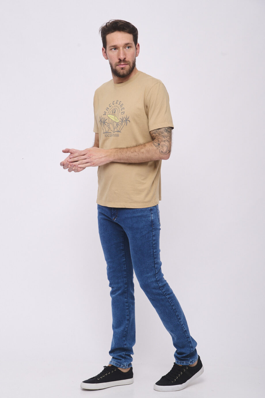 jean regular fit gastado
