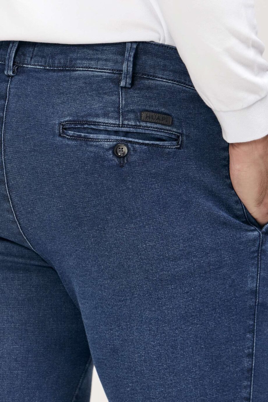 Jean sin pinzas azul gastado suave