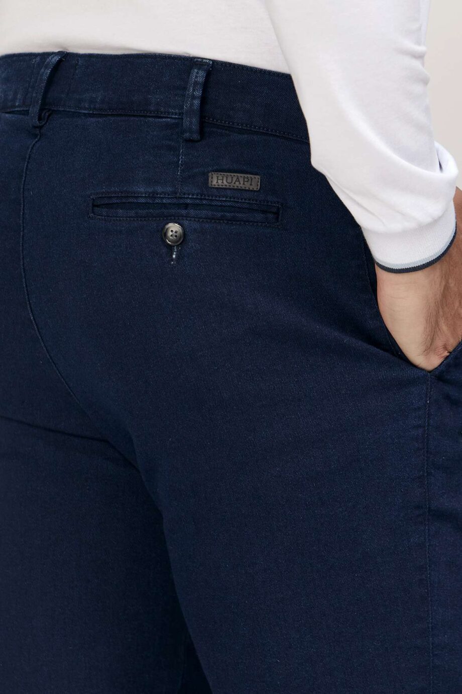 Jean sin pinzas azul gastado suave